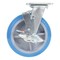 Vestil Polyurethane Swivel With Brake Caster 8 In. Diameter x 2 In. Width 925 lb Light Blue/Gray CST-KB-8X2PUP-SWB - alternate 7