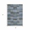 Homeroots 3' X 5' Blue Denim Blue And Brown Striped Washable Indoor Outdoor Area Rug 615476 - alternate 6