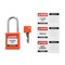 Brady Keyed Alike Padlock Unique Set Nylon Org 1.5 in Steel Shackle Keycode 7 SDPL-ORG-38ST-007 - alternate 2