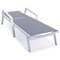Leisuremod Marlin Patio Chaise Lounge Chair with Armrests in White Aluminum Frame, Dark Grey, 2PK MLAW-77DGR2 - alternate 7