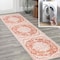 Jonathan Y Asa Ornate Medallion Non-Slip Machine-Washable Orange/Cream 2 ft. x 10 ft. Runner Rug WSH108A-210 - alternate 1