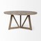 Homeroots 60" Brown Rounded Solid Wood Pedestal Base Dining Table 380461 - alternate 6