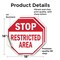 Signmission Stop Restricted Area, 18 inch X 18 inch, Vinyl Decal, 2PK OC-D-2PACK-18-177 - alternate 4