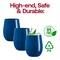 Smarty Had A Party 12 oz Solid Navy Elegant Stemless Plastic Wine Glasses 64 Glasses, 64PK 3712-NV-CASE - alternate 6