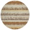 Homeroots 8' Brown Beige And Ivory Round Striped Washable Indoor Outdoor Area Rug 598366 - alternate 5