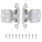 Brixwell Inset Face Mount Self Closing Cabinet Hinges For Kitchen And Home Hardware 3/8 in White Pair BXB8217W - alternate 3