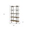 Homeroots 73" Brown And Black Metal Five Tier Etagere Bookcase 486323 - alternate 5