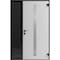 Vdomdoors Aluminum Door with Hidden Handle Hiddex 0155 Ardesia Nero Entry Steel Metal Modern Painted W36+14xH HIDDEX0155EXD-BLK-W36+14xH80-RH-I - alternate 3