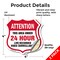 Signmission 24 Hour Surveillance Shield Sign Attenti, 4 inch X 4 inch, Vinyl Decal, 2PK SHI-D-2PACK-4-349 - alternate 5
