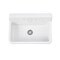 Kingston Brass 30" Ceramic Single Bowl Wall Mount Kitchen Sink with Strainer, White/Polished Nickel KGPKWS3019186 - alternate 3