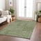 Homeroots 10' X 14' Olive Green And Ivory Geometric Washable Indoor Outdoor Area Rug 600767 - alternate 7