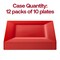 Smarty Had A Party 9.5" Red Square Plastic Dinner Plates (120 Plates), 120PK 6979-CASE - alternate 5