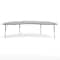 Flash Furniture Wren 96 in x 48 in Kidney Adjustable Height Activity Table, Thermal Laminate Top, Short Legs, Light Gray XU-A4896-KIDNY-LTGRY-T-P-GG - alternate 4