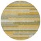 Homeroots 8' Gold Wheat And Ivory Round Striped Washable Indoor Outdoor Area Rug 613280 - alternate 8