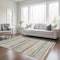 Homeroots 8' X 10' Beige Brown And Gray Striped Washable Indoor Outdoor Area Rug 598869 - alternate 7