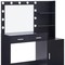 Homeroots 46" Black Wood Lighted Two Drawer Dresser 714256 - alternate 2