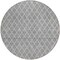 Homeroots 8' Gray And Ivory Round Geometric Washable Indoor Outdoor Area Rug 596107 - alternate 4