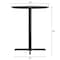 Flash Furniture Commercial 36" Black Faux Marble HPL Tabletop - Black Bar Height X Base ST-RD36-BKMAR-T3030B-GG - alternate 4