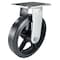 Hyw Products Heavy Duty Caster 8in Rubber on Cast Iron Wheel, Rigid 40-80R-A1-RC - alternate 1