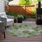 Homeroots 8' Green And Ivory Round Abstract Washable Indoor Outdoor Area Rug 577675 - alternate 5