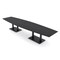 Skutchi Designs Boat Conference Table With Power, 48 in W, 168 in L, Grey HAR-BOT-48x168-DOU.BK-WA7949-NA - alternate 1