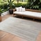 Homeroots 8' X 10' Ivory And Brown Abstract Washable Indoor Outdoor Area Rug 601221 - alternate 1