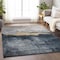Homeroots 3' X 5' Blue Gray And Gold Abstract Washable Indoor Outdoor Area Rug 602993 - alternate 3