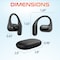 Delton Open-Ear Bluetooth Earbuds/Headphone with Charging Case, Black DHBO104 O104 - alternate 7