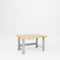 Pucel Hardwood Top Hydraulic Bench, 48 in W x 36 in D x 41 in H, Electric Adjustable, Light Blue HBW-3648-E12 - alternate 1