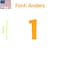 Aacc Self-Adhesive Vinyl Number: 1, Size: 1.5 in. Color: Orange Font: Anders, 4PK AACC-Anders-N1-Orange-I1.5x4 - alternate 1