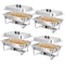 Megachef 9.5 Quart Foldable Stainless Steel Professional Chafing Dish/Buffet Server Trays, 4PK MG-430401-4 - alternate 1