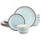 Gibson Home Holcomb 12 Piece Ceramic Dinnerware Set in Light Blue 142774.12 - alternate 1