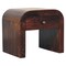 Homeroots 16" Walnut Solid Wood Round One Drawer Nightstand 722582 - alternate 1