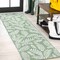Jonathan Y Nevis Palm Frond Cream/Green 2 ft. x 10 ft. Indoor/Outdoor Runner Rug SMB119G-210 - alternate 1