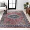 Jonathan Y Alacati Ogee Medallion Non-Slip Machine-Washable Red/Blue/Brown 4 ft. x 6 ft. Area Rug WSH103D-4 - alternate 4
