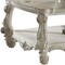 Homeroots 57" White Wood Ornate Coffee Table With Shelf 572270 - alternate 7