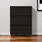 Homeroots 18" Black Three Drawer Rolling Cabinet 403737 - alternate 4