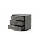 Homeroots 22" Gray Solid and Manufactured Wood Shagreen Three Drawer Nightstand 491584 - alternate 5