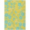 Homeroots 3' X 5' Yellow And Aqua Floral Washable Indoor Outdoor Area Rug 600054 - alternate 5