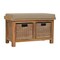 Homeroots 32in Beige and Brown Boucle and Solid Wood Upholstered Storage Bench With Baskets 723428 - alternate 5