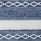 Homeroots 26" X 51" Denim Blue And White Geometric Cotton Macrame Hanging Tapestry 548330 - alternate 3
