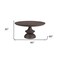 Homeroots 60" Gray Rounded Solid Wood Pedestal Base Dining Table 380457 - alternate 4