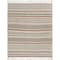 Homeroots 60" X 50" Beige Woven Cotton Striped Throw Blanket with Fringe 516617 - alternate 1