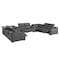 Homeroots Dark Gray Italian Leather Power Reclining U Shaped Ten Piece Corner Sectional With Console 632581 - alternate 4