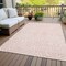 Homeroots 10' X 14' Pink And Gray Abstract Washable Indoor Outdoor Area Rug 599003 - alternate 6