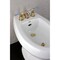 Kingston Brass Three-Handle Bidet Faucet with Knurled Handle and Brass Pop-Up, Polished Brass KB6322KPS - alternate 3