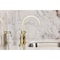 Kingston Brass Bridge Kitchen Faucet with Brass Sprayer, Brushed Brass KS8267CTLBS - alternate 3
