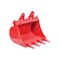 Greywolf 20'' Bucket for Skid Steer Loader Backhoe Attachment, 4 Replaceable Teeth, Red Powder Coat 1070 - alternate 6