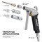 Neiko High Flow Air Blow Gun | 3 Pc Pneumatic Air Nozzle | Dust Gun | Air Gun Compressor Accessories | ¼ in 31121A - alternate 5