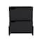 Homeroots 20" Black Wood Two Drawer Nightstand 543694 - alternate 7